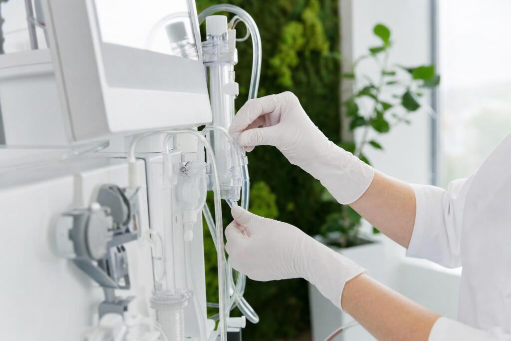 Clinician monitoring extracorporeal circuit tubing